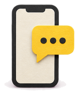 Celular editorial representando automação e atendimento